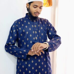 প্রিমিয়াম কটন পাঞ্জাবি – নেভি ব্লু